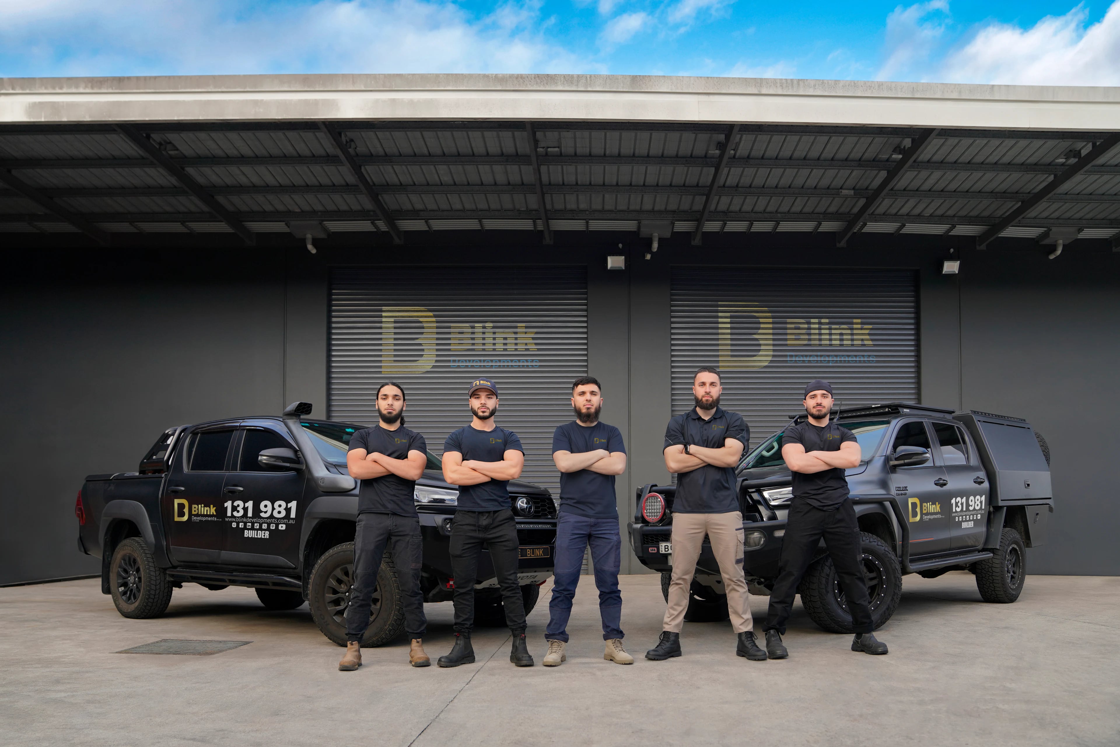 The Bathroom Renovation Avalon team with their work vehicles